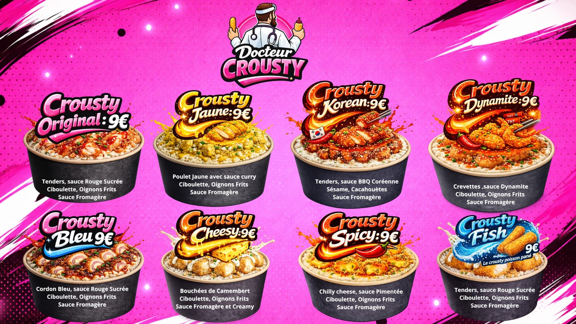 Carte Docteur Crousty — Tacos Crousty à Mulhouse